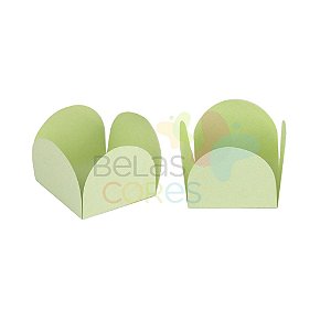 Forminha para Docinho Caixeta Verde Bebê Fosco Detalhado - Kit 25 unidades