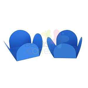 Forminha para Docinho Caixeta Azul Fosca Lisa  - Kit 25 unidades