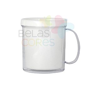 Caneca Acrílica com Rosca Branca - 1 unidade