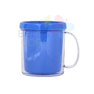 Caneca Acrílica com Rosca Azul Celeste - 10 unidades