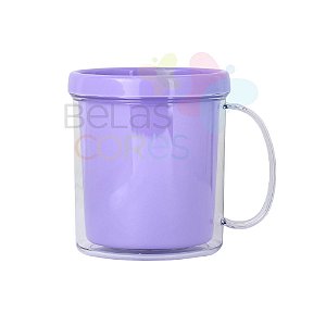 Caneca Acrílica com Rosca Lilás - 10 unidades