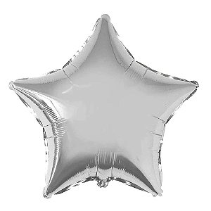 Balão de Estrela Metalizado 40cm cor Prata