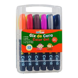 Giz de Cera Color Gel Leo e Leo - 12 Cores