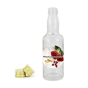 Garrafinhas de Vidro 50ml Lembrancinha de Casamento Modelo 1