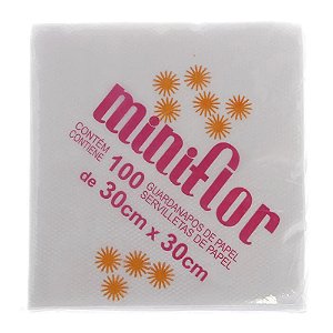 Guardanapo de Papel Miniflor - 30x30 cm c/ 50 folhas