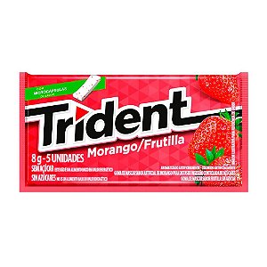 Chiclete Trident Morango - 1 Unidade