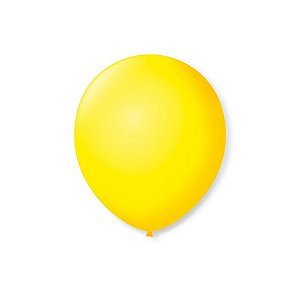 Balão Bexiga Lisa Amarelo 6,5" 15cm - 20 Unidades