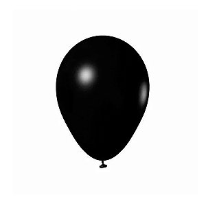 Balão Bexiga Lisa Preto 6,5" 15cm - 20 Unidades
