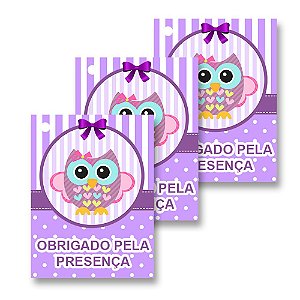 30 Tags Chá de Bebê Lilás 4x3cm