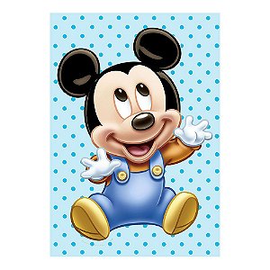 Poster Mickey Baby 30x43 1 Unidade Emporio Das Lembrancinhas Belas Cores