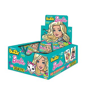 Chiclete Barbie Buzzy Sabor Hortelã 400g - Caixa com 100 unidades
