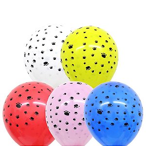 Balão Bexiga Patas de Cachorro Sortido Nº 11 28cm - 25 Unidades