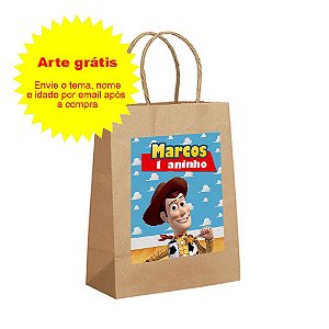 Sacolas de Papel Kraft Personalizadas Tamanho PP