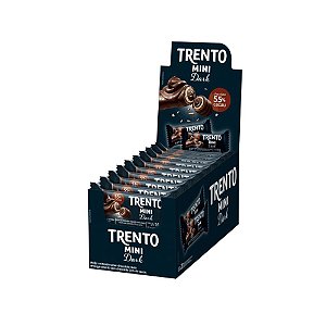 Caixa Chocolate Trento Mini Recheio Dark 16g com 20 Unidades