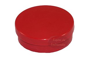 Latinhas de Plástico Mint to Be 5,5x1,5 cm Vermelha - Kit com 50 unids