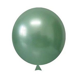 Balão / Bexiga Metalizado Alumínio Verde N°05 - 25 Unidades