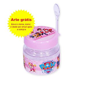 Pote 50ml Personalizado Tampa de  rosca com Colher - 10 Unidades