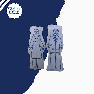 Casal boneco de pano cor branco
