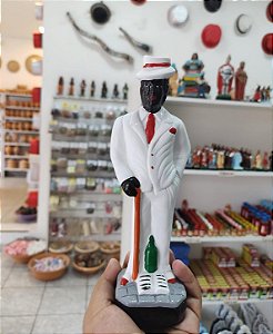 Imagem Seu Zé Pilintra com Bengala 20cm em Gesso