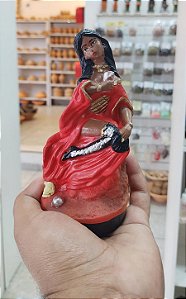 Imagem Pomba Gira Menina Sentada em Gesso 20cm