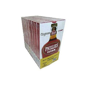 Charuto Phillies Titan Conhaque – Pack com 10 Maços