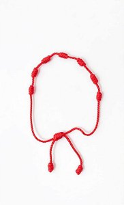 Pulseira de 7 Nós Vermelha – Amuleto de Proteção, Fé e Boa Sorte