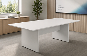 Mesa Sala de Reunião Retangular 2,20 x 0,90 x 0,75 m 40 mm Escritório Corporativo