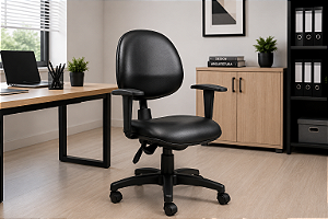 Cadeira Executiva Para Escritório Giratória Ergonômica Braços Reguláveis Home Office