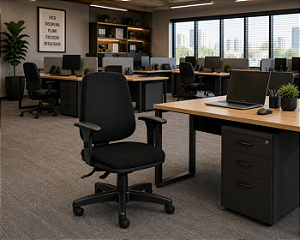 Cadeira Escritório Home Office Job Presidente Ergonômica Giratória Braços Reguláveis Laudo Ergonomico NR17