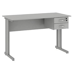 Mesa para Escritório Reta com 2 Gavetas Corporativa Home Office 1,20 X 0,60 M 15 mm