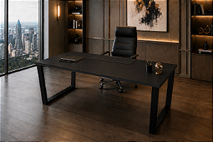 Mesa Escritório Diretoria Executiva Reta 1,40 x 0,80 x 0,75 m 36 mm Home Office