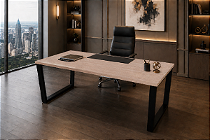 Mesa Escritório Diretoria Executiva Reta 1,80 x 0,80 x 0,75 m 36 mm Home Office