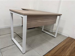 Mesa em L Escritório 1,20 x 1,50 m C/ Gaveteiro Volante de 4 Gavetas 25 mm Pé Quadro