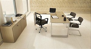Mesa Escritório Diretoria Executiva L 1,60 x 1,60 x 0,75 m 36 mm Home Office