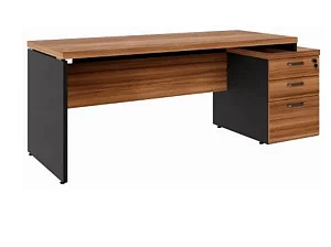 Mesa Reta Escritório Gaveteiro Pedestal Pé Painel 1,92 x 0,70 m 40 mm Home Office Diretoria