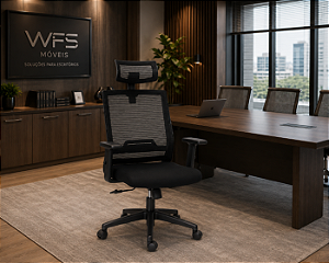Cadeira Escritório Voltz Presidente Giratória Relax Braços Reguláveis Home Office Corporativa