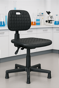 Cadeira Secretária Industrial Ergonômica Sapatas Giratória