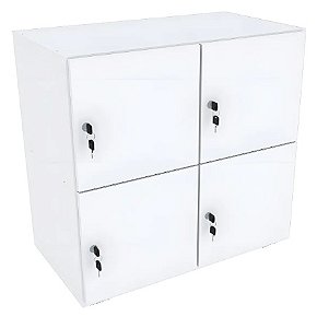Armario Baixo Locker Escaninho 4 Portas com Chaves L 0,80 x P 0,40 x A 0,81 m