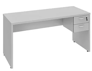 Mesa Reta com 2 Gavetas Escritório Corporativa 1,35 x 0,60 m 40 mm Home Office
