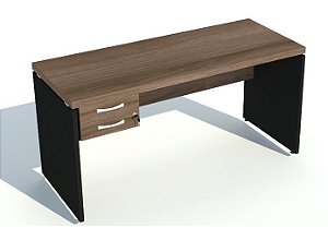 Mesa Reta com 2 Gavetas Escritório Corporativa 1,35 x 0,60 m 40 mm Home Office