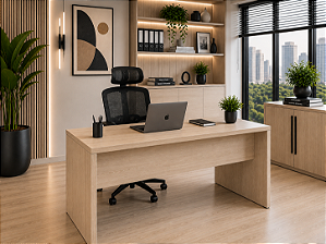Mesa para Escritório Reta Pé Painel 25 mm 1,00 x 0,60 m Home Office