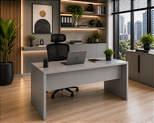 Mesa para Escritório Reta Pé Painel 25 mm 1,20 x 0,60 m Home Office