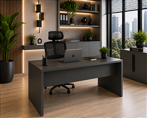 Mesa para Escritório Reta Pé Painel 25 mm 2,00 x 0,60 m Home Office