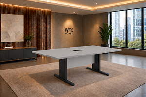 Mesa para Sala Reunião Retangular 1,60 x 0,90 m 25 mm Escritório