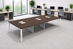 Plataforma de Trabalho 6 Lugares 25 mm 4,80 x 1,20 m Estação Caixa de Tomada