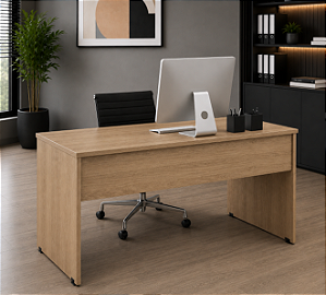 Mesa para Escritório Reta Pé Painel 1,00 x 0,50 m 15 mm Home Office Escrivaninha