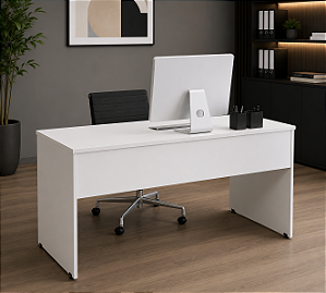 Mesa para Escritório Reta Pé Painel 1,20 x 0,50 m 15 mm Home Office Escrivaninha