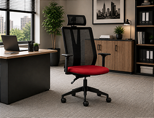Cadeira Escritório Addit Presidente Giratória Ergonômica Braços Reguláveis Home Office Corporativa Laudo Ergonomico P/ NR17