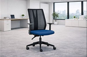 Cadeira Escritório Addit Presidente Ergonômica Giratória Braços Reguláveis Home Office Corporativa