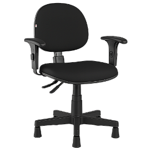 Cadeira para Costureira Executiva Ergonômica Braços Reguláveis Giratória Sapatas